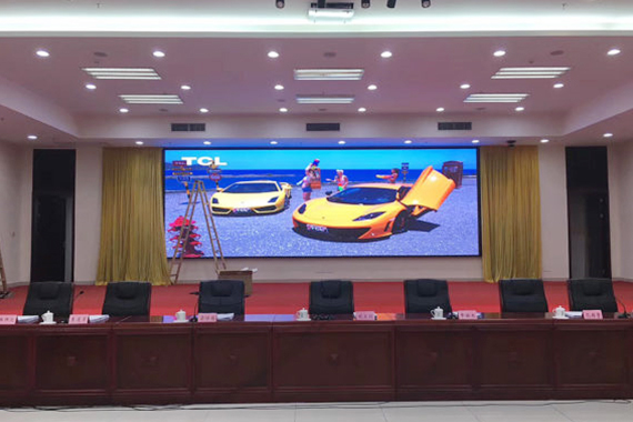 P3 indoor fixed led display was installed in a meeting room in china