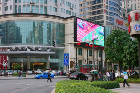 best outdoor led display was installed in a commercial street