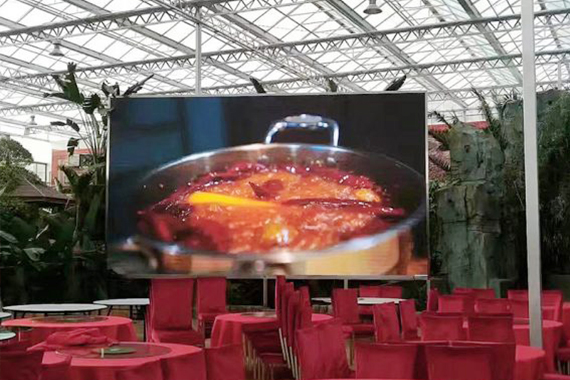 led wall display rental was applied in a ceremony site room in belgium