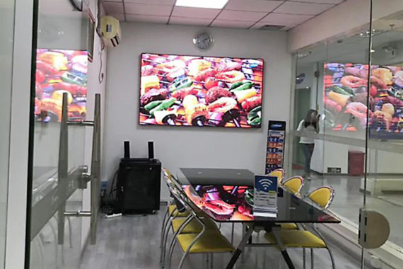 p3 indoor led display was installed in a meeting hall in hong kong