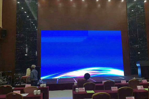 p3 indoor led display was installed in hotel meeting hall-htjled
