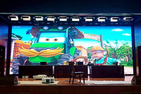 p5 indoor fixed led display was installed in a meeting hall in china