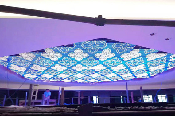 p6 indoor fixed led display was installed in a banquet hall in russia