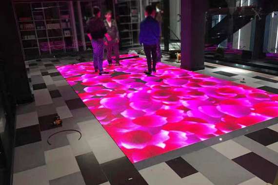 p6.25 interactive led floor panels was installed in an office in korea