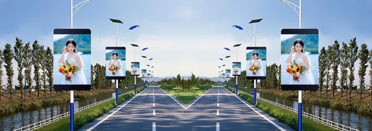 the street light pole led display helps to build a smart city